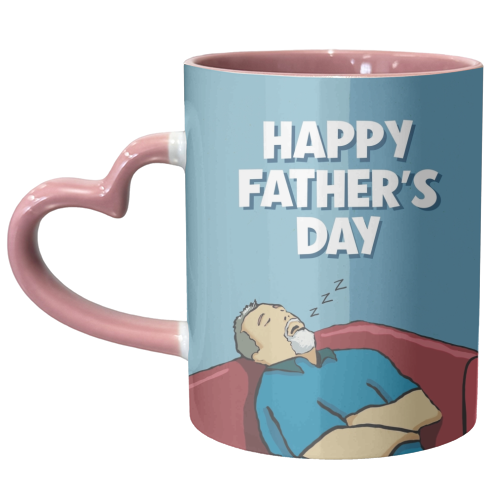 Snoozing Dad - unique mug by Giddy Kipper