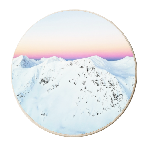 Snow Horizon - personalised beer coaster by Uma Prabhakar Gokhale