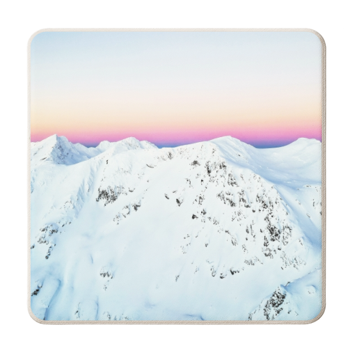 Snow Horizon - personalised beer coaster by Uma Prabhakar Gokhale