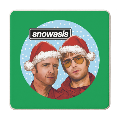 Snowasis - personalised beer coaster by Claire Atwood