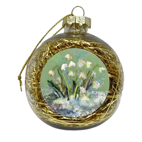 Snowdrops IV - xmas bauble by Barbara Shaw