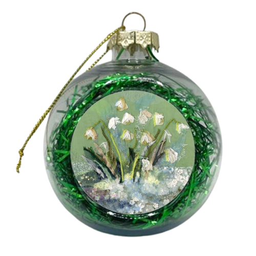 Snowdrops IV - xmas bauble by Barbara Shaw