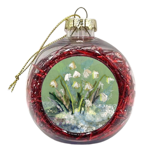 Snowdrops IV - xmas bauble by Barbara Shaw