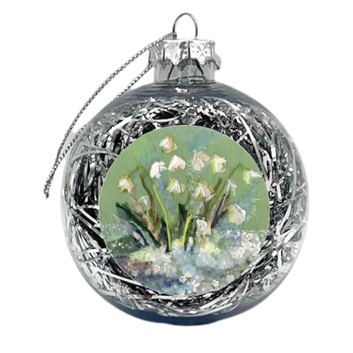 Snowdrops IV - xmas bauble by Barbara Shaw