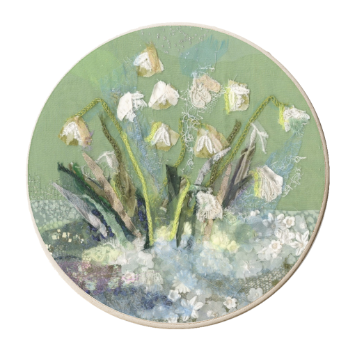 Snowdrops IV - personalised beer coaster by Barbara Shaw