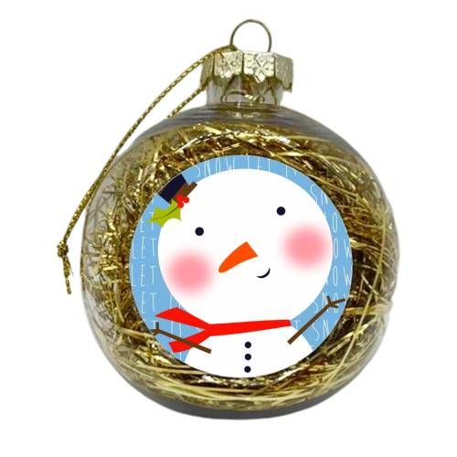 Snowman - xmas bauble by Faye Gollaglee