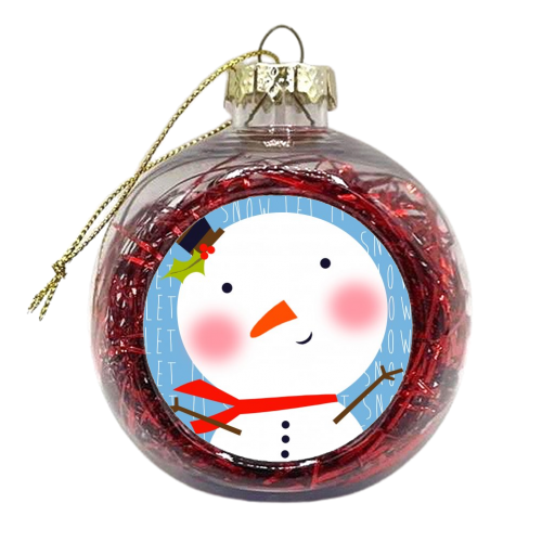 Snowman - xmas bauble by Faye Gollaglee