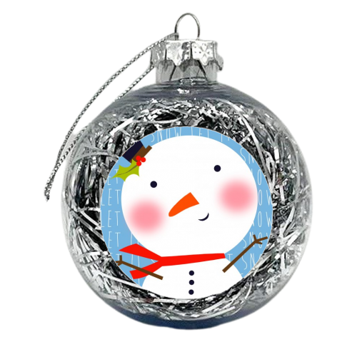 Snowman - xmas bauble by Faye Gollaglee