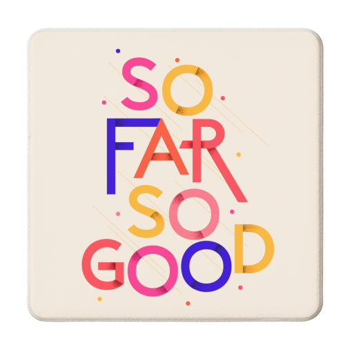 So Far So Good - personalised beer coaster by Ania Wieclaw