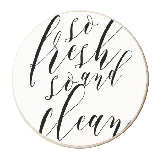 So Fresh and So Clean - personalised beer coaster by Toni Scott