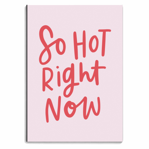 So Hot Right Now | Red & Pink | Typographic - personalised A4, A5, A6 notebook by Natalie Rodrigues