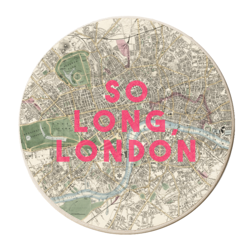 So Long, London - personalised beer coaster by The 13 Prints