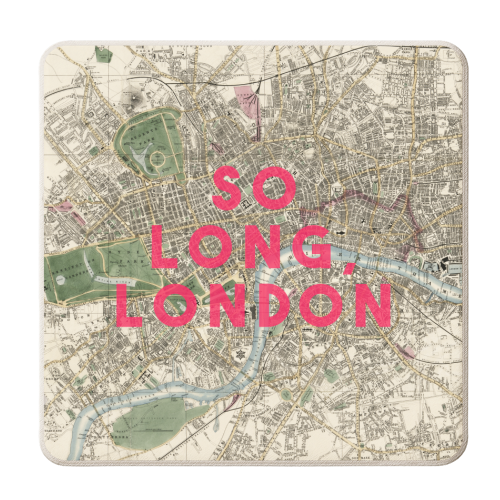 So Long, London - personalised beer coaster by The 13 Prints