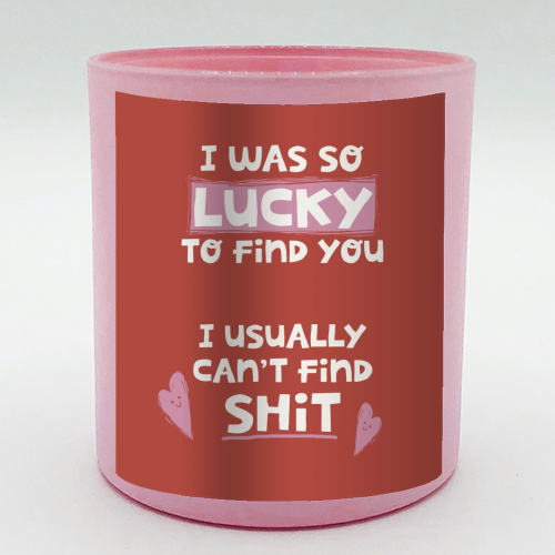 So lucky to find you Valentine - scented candle by Giddy Kipper