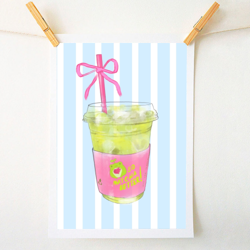 So Matcha Better! - A1 - A4 art print by Yaz Raja