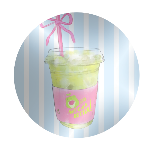 So Matcha Better! - Circle Sticker by Yaz Raja