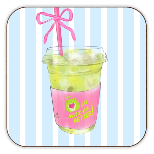 So Matcha Better! - personalised beer coaster by Yaz Raja
