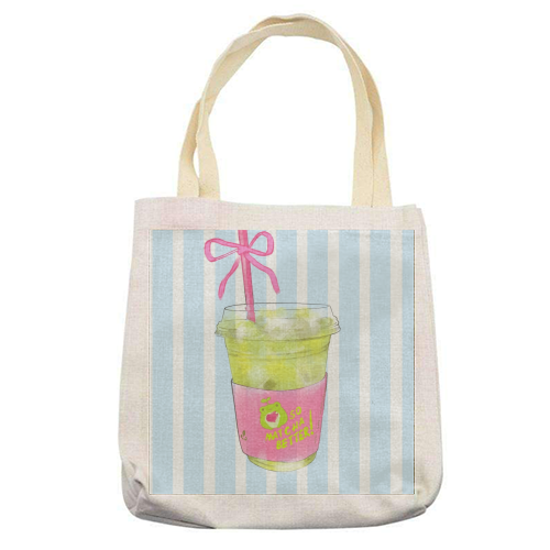 So Matcha Better! - printed canvas tote bag by Yaz Raja