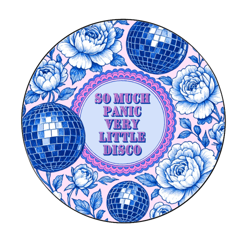 So much panic! - Circle Sticker by Lilly Rose
