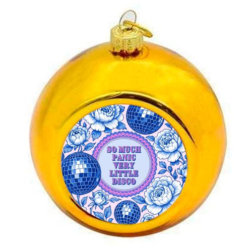So much panic! - colourful christmas bauble by Lilly Rose