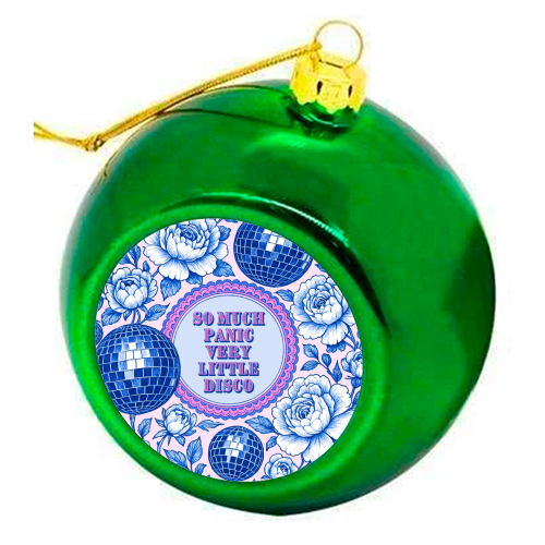 So much panic! - colourful christmas bauble by Lilly Rose
