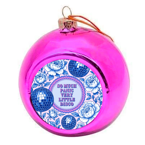 So much panic! - colourful christmas bauble by Lilly Rose
