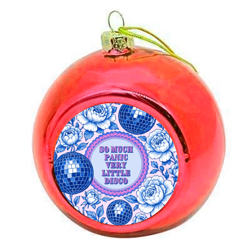 So much panic! - colourful christmas bauble by Lilly Rose