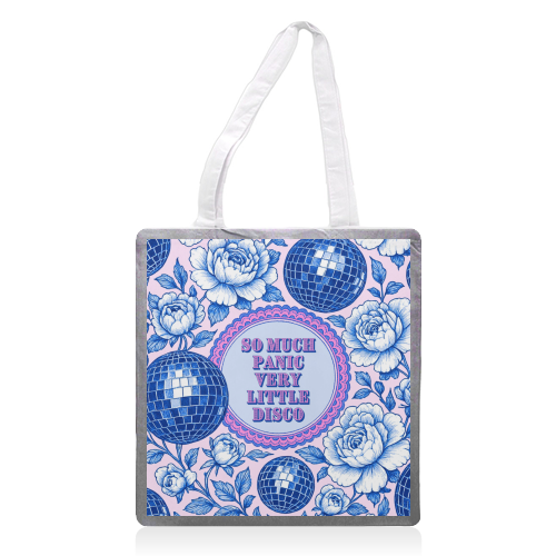 So much panic! - printed canvas tote bag by Lilly Rose
