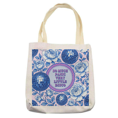 So much panic! - printed canvas tote bag by Lilly Rose