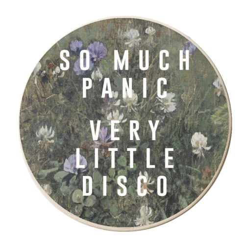 So Much Panic Very Little Disco - personalised beer coaster by The 13 Prints