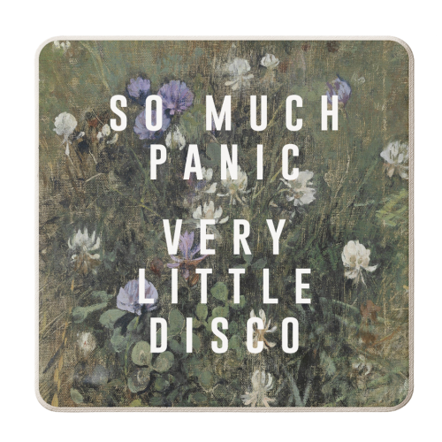 So Much Panic Very Little Disco - personalised beer coaster by The 13 Prints
