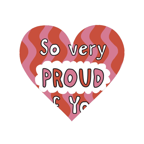 So very proud of you pink and red - Magnet by Giddy Kipper