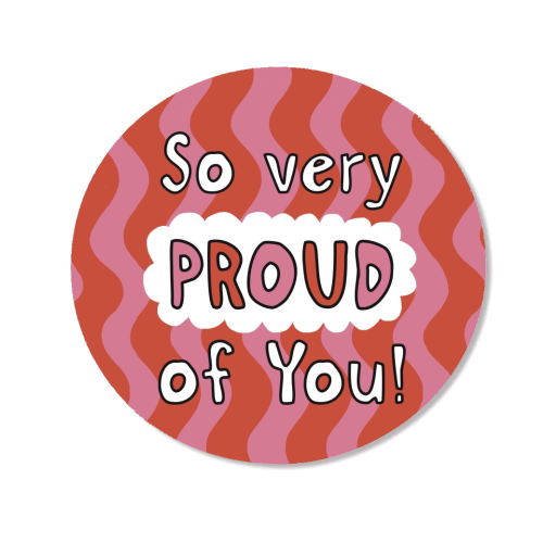 So very proud of you pink and red - Magnet by Giddy Kipper