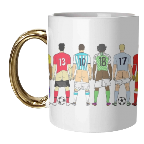 Soccer Butts - unique mug by Notsniw Art