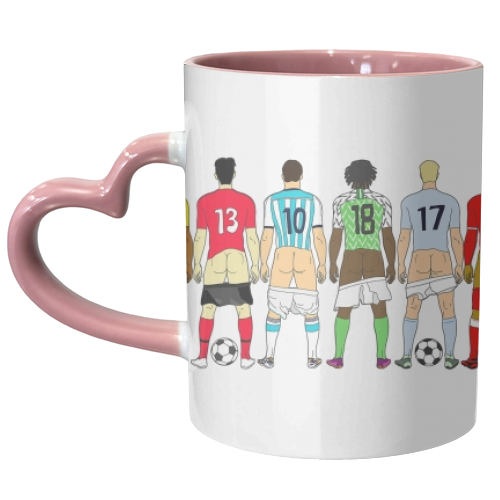Soccer Butts - unique mug by Notsniw Art