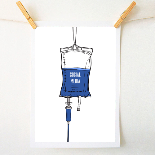 Social Media Drip - A1 - A4 art print by Adam Regester