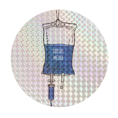 Social Media Drip - Circle Sticker by Adam Regester