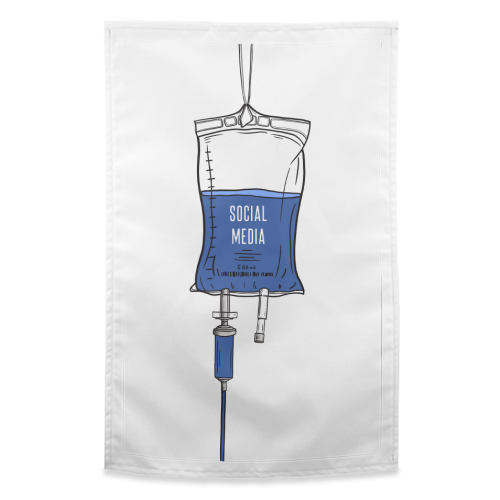 Social Media Drip - funny tea towel by Adam Regester
