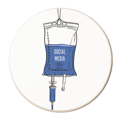 Social Media Drip - personalised beer coaster by Adam Regester