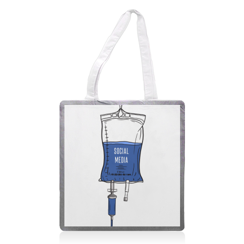Social Media Drip - printed canvas tote bag by Adam Regester