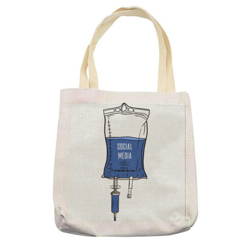 Social Media Drip - printed canvas tote bag by Adam Regester