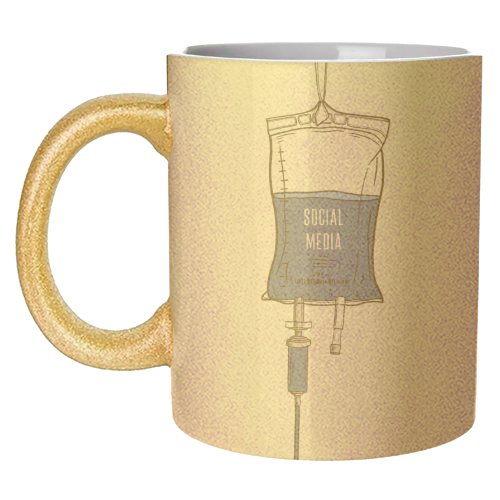 Social Media Drip - unique mug by Adam Regester