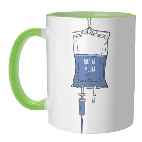 Social Media Drip - unique mug by Adam Regester