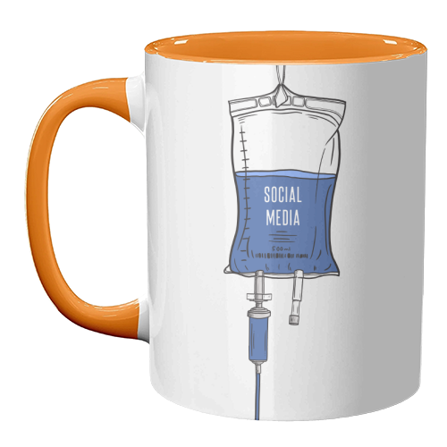 Social Media Drip - unique mug by Adam Regester
