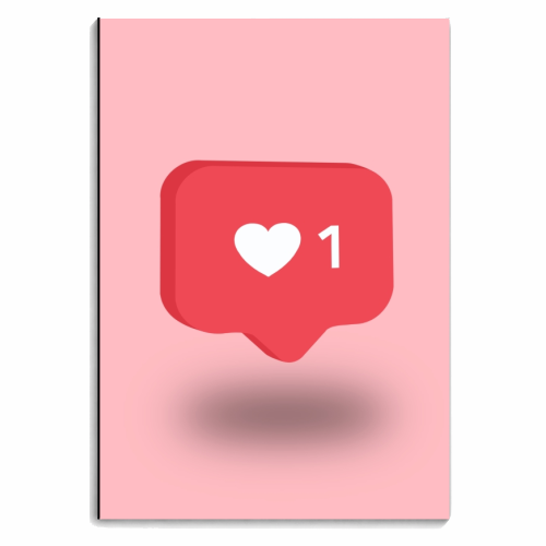 Social media like print - personalised A4, A5, A6 notebook by The Girl Next Draw