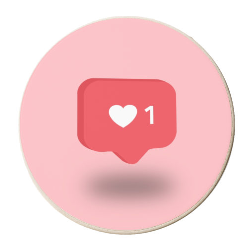 Social media like print - personalised beer coaster by The Girl Next Draw