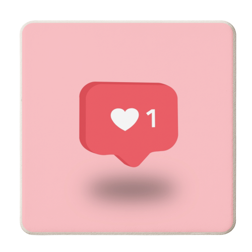 Social media like print - personalised beer coaster by The Girl Next Draw