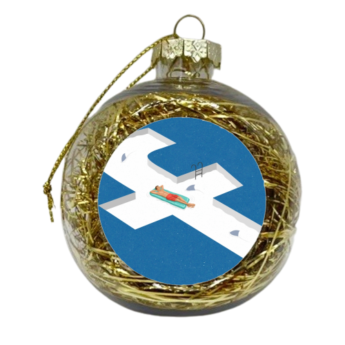 social media sharks - xmas bauble by John Holcroft