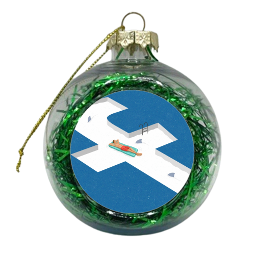 social media sharks - xmas bauble by John Holcroft