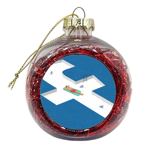 social media sharks - xmas bauble by John Holcroft